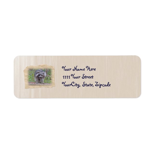 Etiqueta Itchin' y Scratchin' Raccoon (Frente)