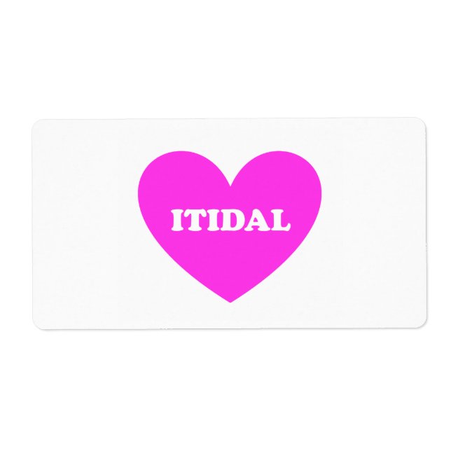 Etiqueta Itidal (Frente)