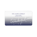 Etiqueta It's a Wonderful Life, Holiday<br><div class="desc">It's a Wonderful Life, Holiday address label. Night time sparkles with handwritten "it's a wonderful life" message. . Add a unique touch to your envelopes and greeting cards with this custom Christmas label. This WONDERFUL holiday design is part of our It's a Wonderful Life, Holiday collection at MetroEvents on Zazzle.....</div>