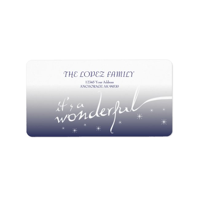 Etiqueta It's a Wonderful Life, Holiday (Frente)