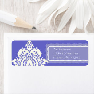 Etiqueta Ivory Damask En Lilac