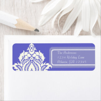 Etiqueta Ivory Damask En Lilac