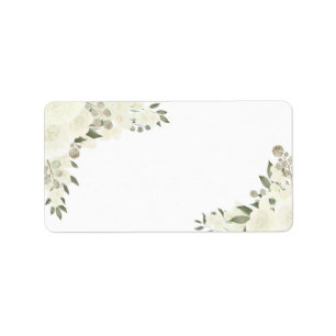 Etiqueta Ivory White Boho Blank DIY dirección del Boda de i