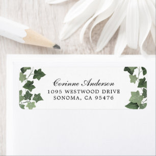 Etiqueta Ivy Greenery Organic Moderno