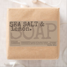 Etiqueta Jabón de estilo vintage Empaque Beige marrón