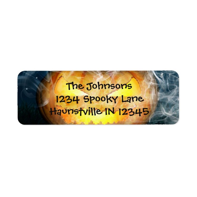 Etiqueta Jack-o-lantern (Frente)