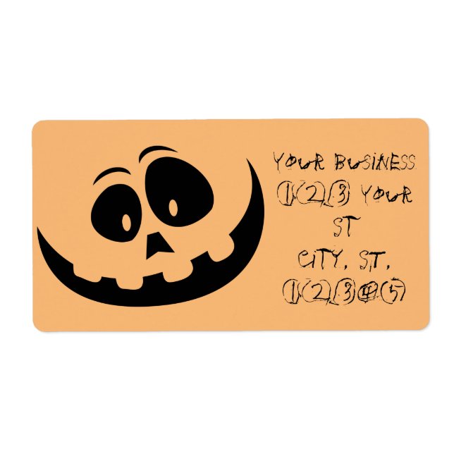 Etiqueta Jack O'lantern Smile Thunder_Cove (Frente)