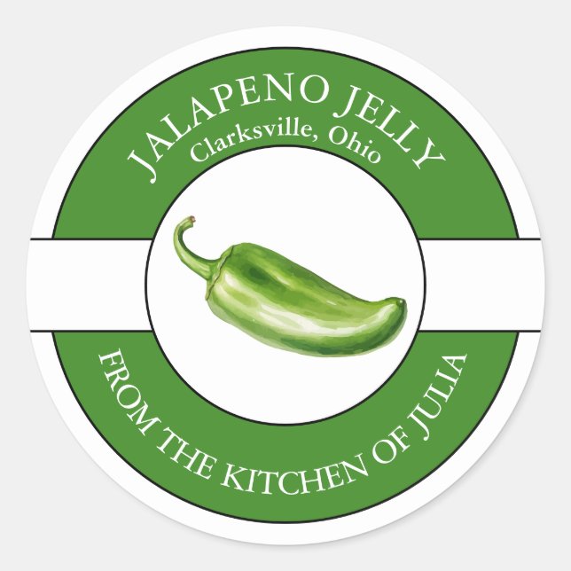 Etiqueta Jalapeno Jelly (Anverso)