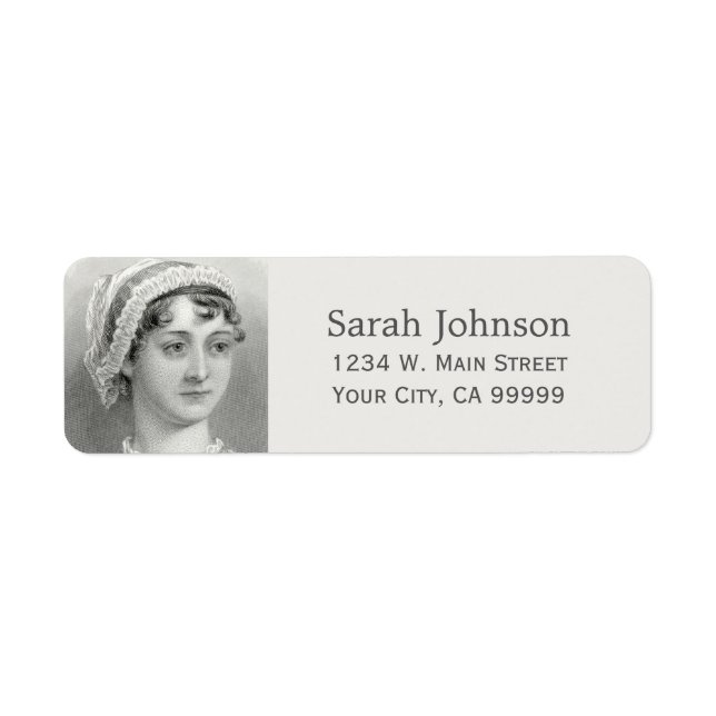 Etiqueta Jane Austen personalizada (Frente)