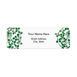 Etiqueta Japanese Green Leaf Circle