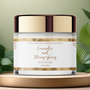 Etiqueta Jar de cosméticos impermeables de blanco 