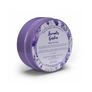Etiqueta Jar de cosméticos Purple Lavender Garden
