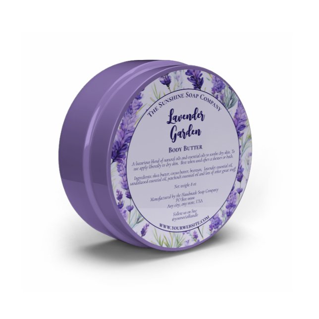 Etiqueta Jar de cosméticos Purple Lavender Garden (Subido por el creador)