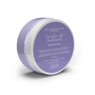 Etiqueta Jar de cosméticos púrpura minimalista