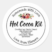 Etiqueta Jar del kit de cacao de chocolate calient