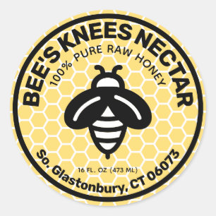 Etiqueta Jar Honey Honeycomb Cute Abete