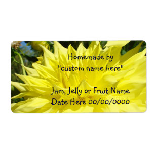 Etiqueta Jar Labels HOMEMADE Regalos Jams Jelly Frutos Flor