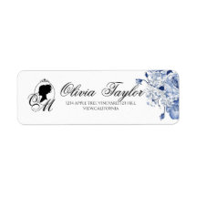 Jardín Boda Monograma Script Elegante Rosa