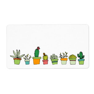 Etiqueta Jardín bonito y bonito ilustrado