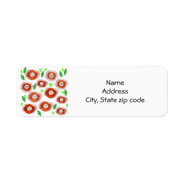 Etiqueta Jardín de flores de Scandi (Frente)