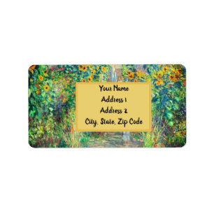 Etiqueta Jardín de flores Monet