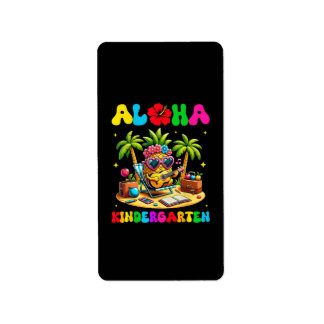 Etiqueta Jardín de infancia Aloha Piña Hawái Vuelta al cole
