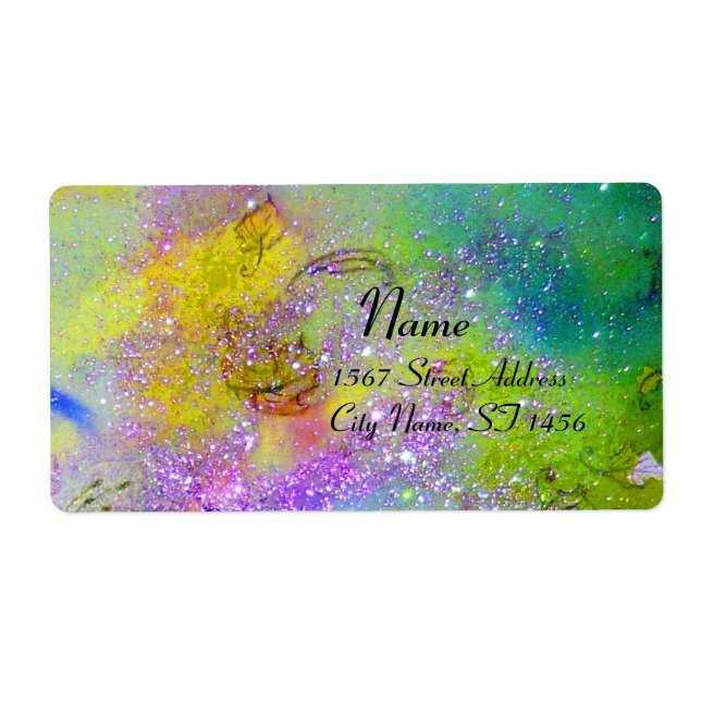 Etiqueta JARDÍN DE LAS SOMBRAS PERDIDAS , amarillo verde pú (Frente)