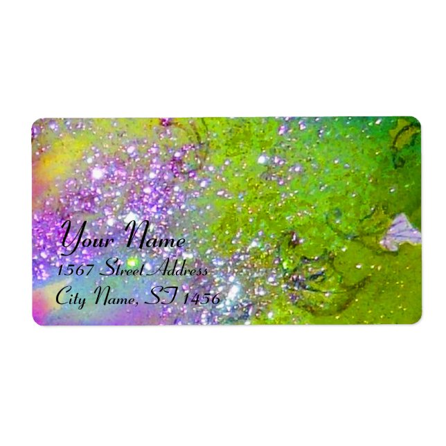 Etiqueta JARDÍN DE LAS SOMBRAS PERDIDAS, amarillo verde vio (Frente)