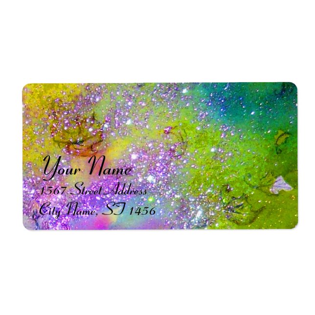 Etiqueta JARDÍN DE LAS SOMBRAS PERDIDAS, amarillo verde vio (Frente)