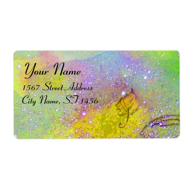 Etiqueta JARDÍN DE LAS SOMBRAS PERDIDAS, amarillo verde vio (Frente)