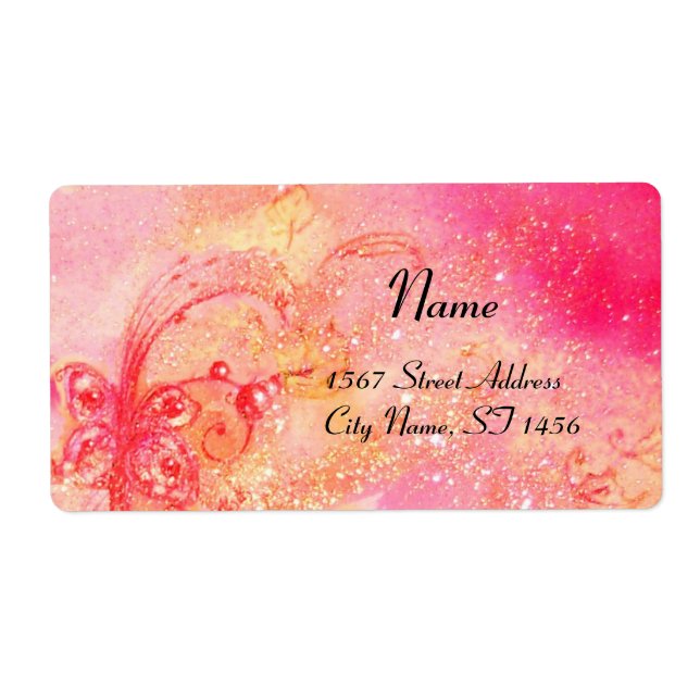 Etiqueta JARDÍN DE LAS SOMBRAS PERDIDAS , rosa (Frente)