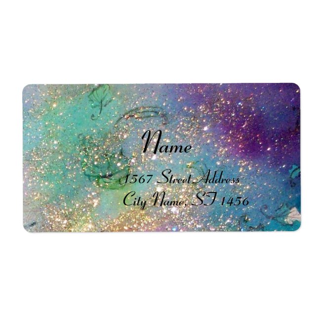 Etiqueta JARDÍN DE LAS SOMBRAS PERDIDAS ,.verde azul (Frente)