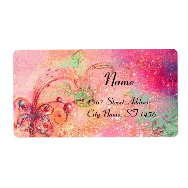 Etiqueta JARDÍN DE LAS SOMBRAS PERDIDAS , verde rosa (Frente)