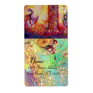 ETIQUETA JARDÍN DE LAS SOMBRILLAS PERDIDAS / NOCHE Y CABALL