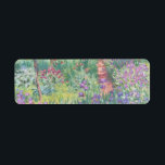 Etiqueta Jardín en Giverny por Claude Monet<br><div class="desc">Claude Monet - Jardín en Giverny. Hermosa pintura impresionista de un jardín en Giverny de Claude Monet.</div>
