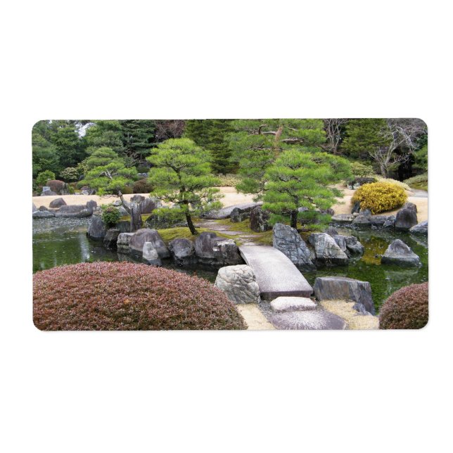 Etiqueta Jardín japonés 日 本 庭 園 (Frente)