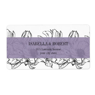Etiqueta Jardín moderno Lavanda boda floral