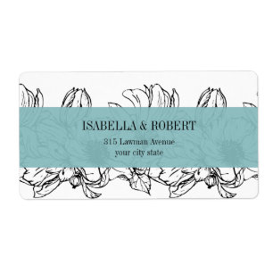Etiqueta Jardín moderno   Turquesa   boda floral
