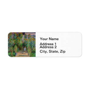 Etiqueta Jardín Monet Vetheuil Pintura Impresionista