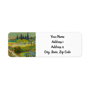 Etiqueta Jardín Vincent Van Gogh en Arles