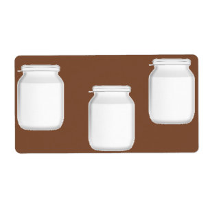 Etiqueta Jarras blancas en marrón