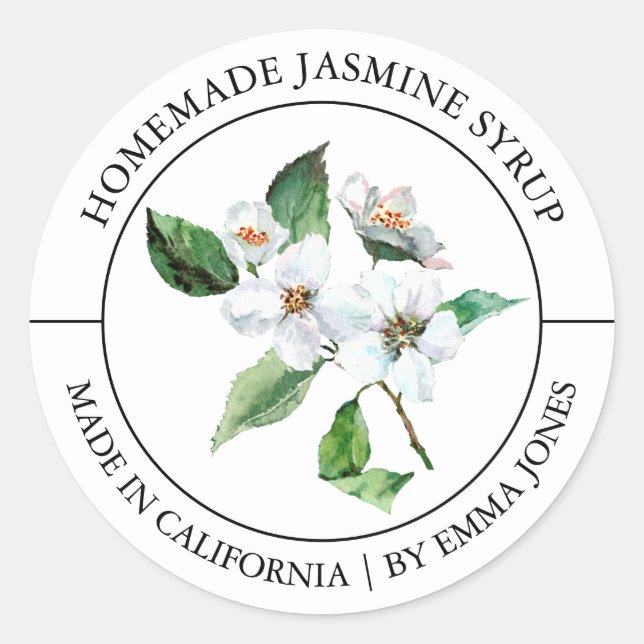Etiqueta Jasmine moderna (Anverso)