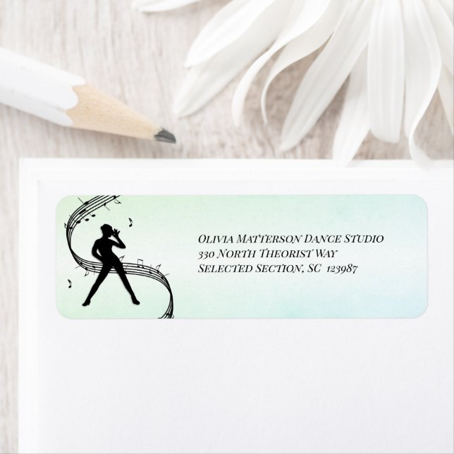 Etiqueta Jazz Dance Green Personal (In situ)
