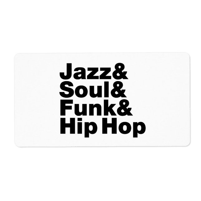 Etiqueta Jazz y Soul, Funk y Hip Hop (Frente)