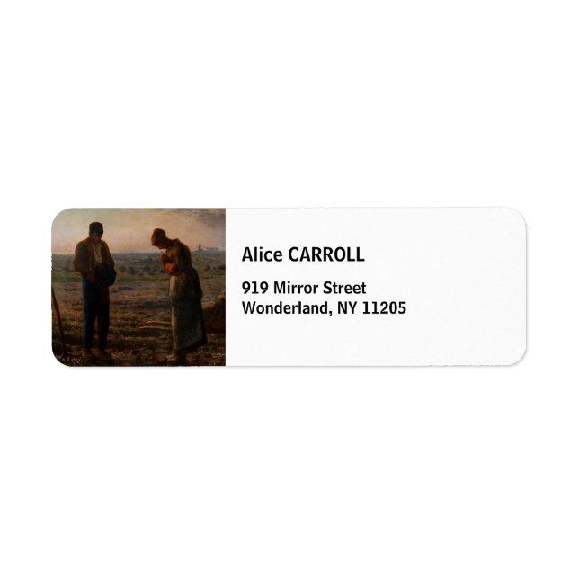 Etiqueta Jean-Francois Millet - The Angelus (Frente)