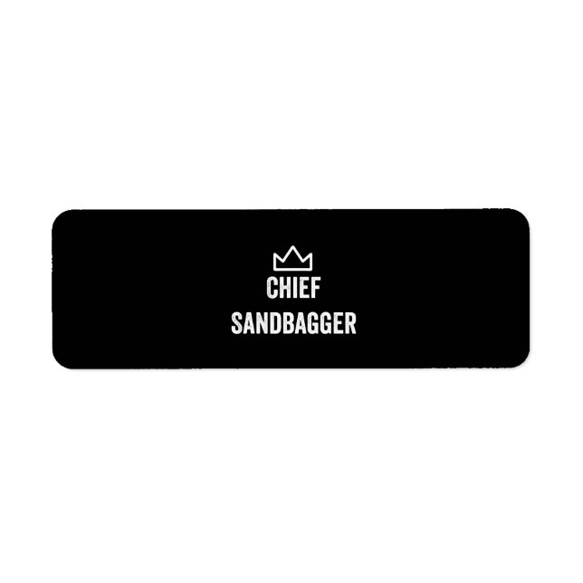 Etiqueta Jefe Sandbagger Golf Meme Bjj Chess Sandbag (Frente)