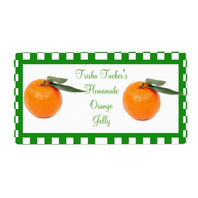 Etiqueta Jelly/Jam casera (Frente)