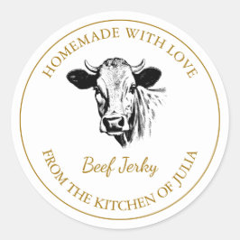 Etiqueta Jerky de carne casera