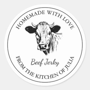 Etiqueta Jerky de carne casera