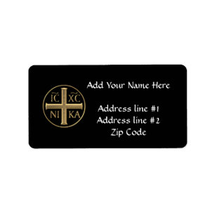 Etiqueta Jesucristo del "3-D" dorado: conquistadores